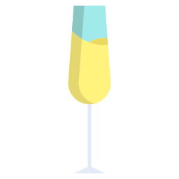 Glass of champagne icon