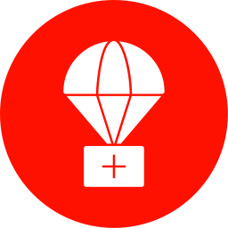 entrega por paracaídas icono
