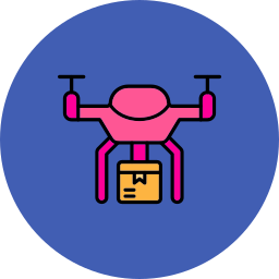 Drone delivery icon