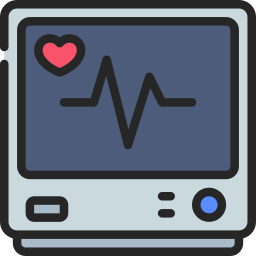 monitor ecg icona