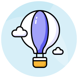 Hot air balloon icon