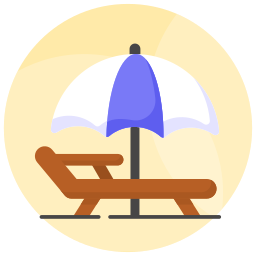 plaża parasolowa ikona