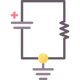 Simple resistor circuit icon