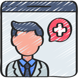 Online doctor icon