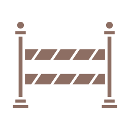 Road barrier icon