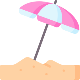 пляжный зонт иконка