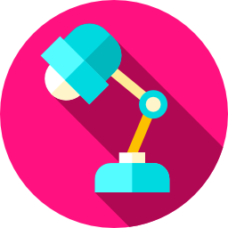 lámpara de escritorio icono