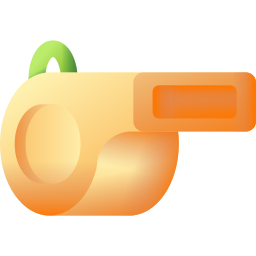 3d whistle icon