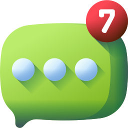 messaggio 3d icona