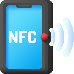 tecnología nfc 3d icono