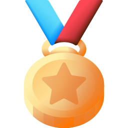 medalla 3d icono