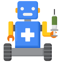 Medical robot icon