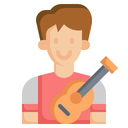 Guitar player icon