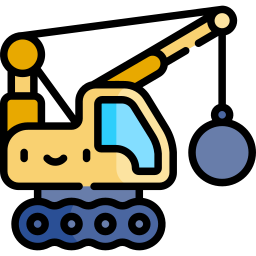 Demolition crane icon