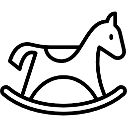 cavallo a dondolo legnoso icona