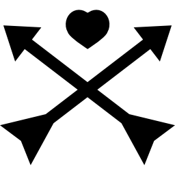 frecce e cuore icona