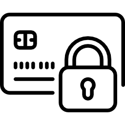 tarjeta de crédito bloqueada icono