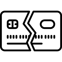 깨진 신용 카드 icon