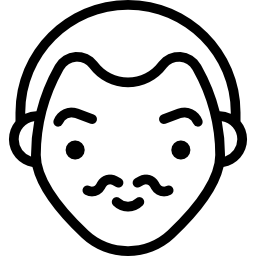 Man with Moustache Smiling icon