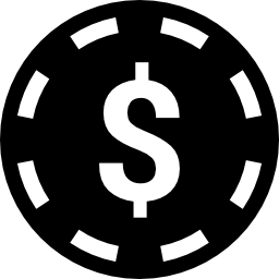 Dollar Symbol On Poker Piece icon