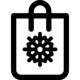 bolsa de compras de navidad icono