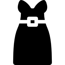 vestido com cinto Ícone
