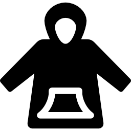 pullover mit kapuze und tasche icon