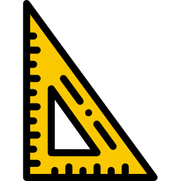 regla triangular icono