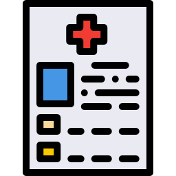 rapport médical Icône