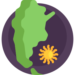 mappa dell'argentina icona
