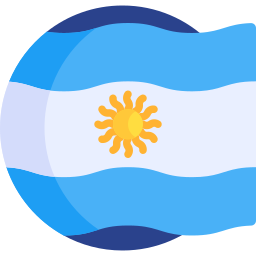 sventola bandiera dell'argentina icona