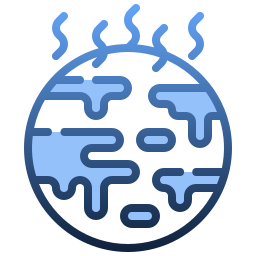 il riscaldamento globale icona