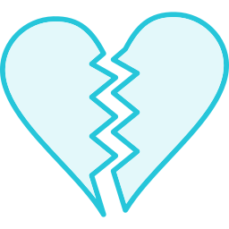 Broken heart icon