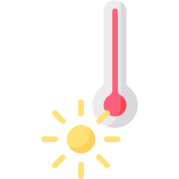 alta temperatura icona