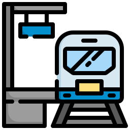 piattaforma del treno icona