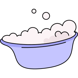 Baby bath tub icon