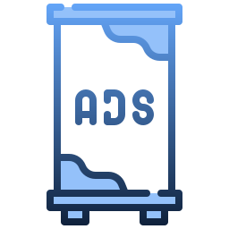 Advertising stand icon