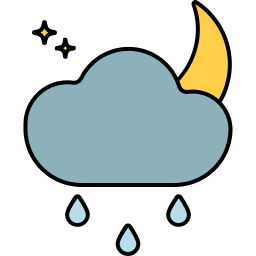 Rainy night icon