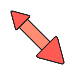 diagonale pijlen icoon