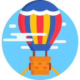 Hot air balloon icon