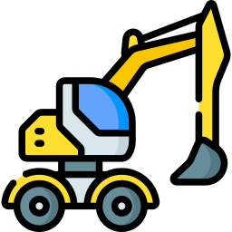 Wheeled digger icon