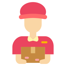 Delivery man icon