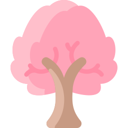 Almond tree icon