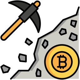 minería bitcoin icono