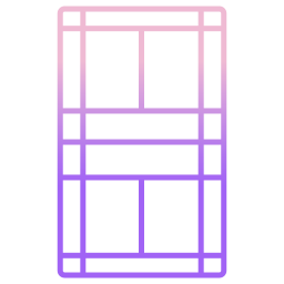 Корт для бадминтона иконка