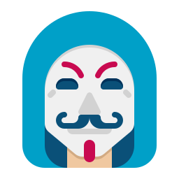 máscara de guy fawkes icono