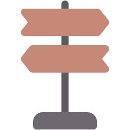 Directional sign icon