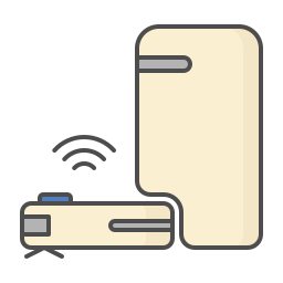 Robot vacuum cleaner icon