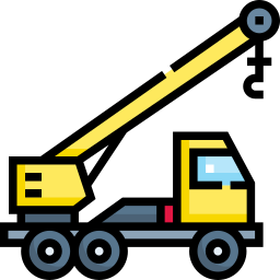 Wheeled crane icon