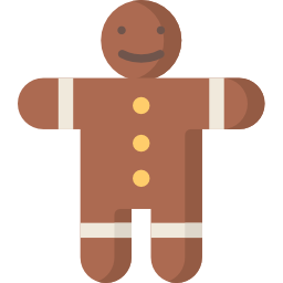 Gingerbread man icon